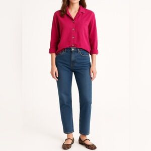 VINTAGE CITYWEAR Tencel Button-Up Utility Shirt | Small P | Pink | Made in USA